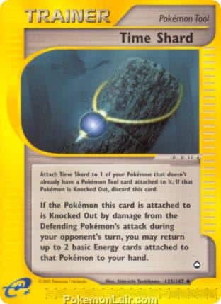 2003 Pokemon Trading Card Game Aquapolis Price List 135 Time Shard