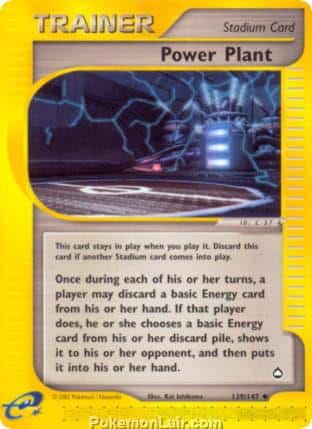 2003 Pokemon Trading Card Game Aquapolis Price List 139 Power Plant