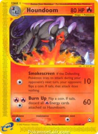 2003 Pokemon Trading Card Game Aquapolis Price List 14 Houndoom