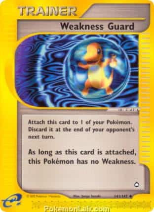 2003 Pokemon Trading Card Game Aquapolis Price List 141 Weakness Guard
