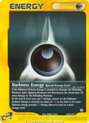 2003 Pokemon Trading Card Game Aquapolis Price List 142 Darkness Energy