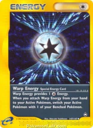 2003 Pokemon Trading Card Game Aquapolis Price List 147 Warp Energy