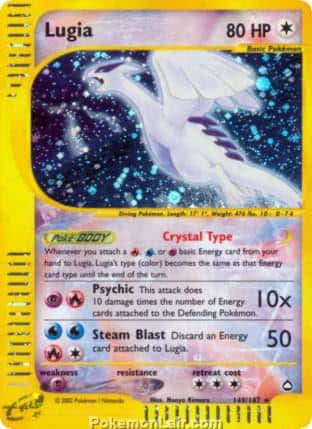 2003 Pokemon Trading Card Game Aquapolis Price List 149 Lugia