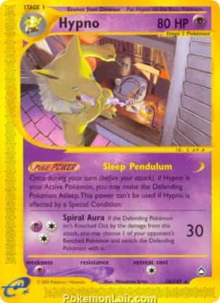 2003 Pokemon Trading Card Game Aquapolis Price List 16 Hypno