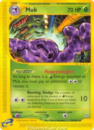 2003 Pokemon Trading Card Game Aquapolis Price List 23 Muk