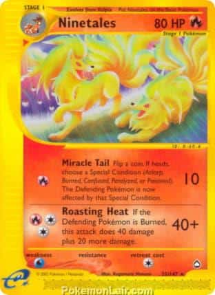 2003 Pokemon Trading Card Game Aquapolis Price List 25 Ninetales