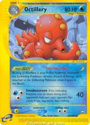 2003 Pokemon Trading Card Game Aquapolis Price List 26 Octillery