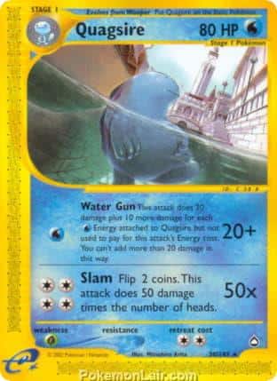 2003 Pokemon Trading Card Game Aquapolis Price List 30 Quagsire