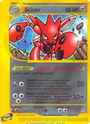 2003 Pokemon Trading Card Game Aquapolis Price List 32 Scizor