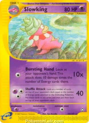 2003 Pokemon Trading Card Game Aquapolis Price List 34 Slowking