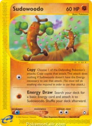 2003 Pokemon Trading Card Game Aquapolis Price List 36 Sudowoodo