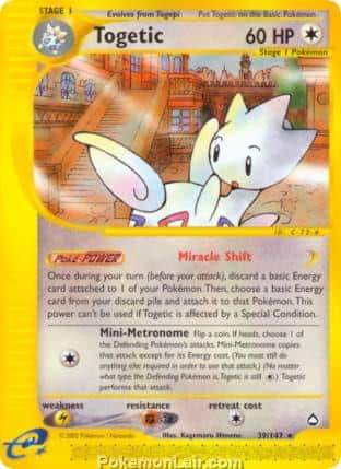 2003 Pokemon Trading Card Game Aquapolis Price List 39 Togetic