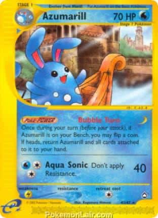 2003 Pokemon Trading Card Game Aquapolis Price List 4 Azumarill