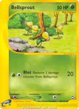 2003 Pokemon Trading Card Game Aquapolis Price List 45 Bellsprout
