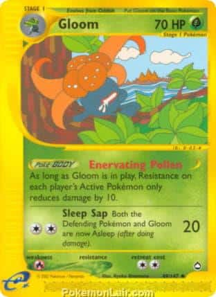 2003 Pokemon Trading Card Game Aquapolis Price List 49 Gloom