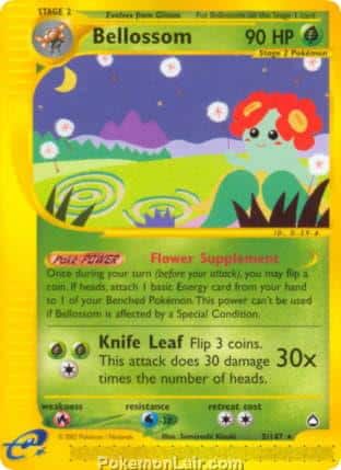 2003 Pokemon Trading Card Game Aquapolis Price List 5 Bellossom