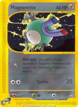 2003 Pokemon Trading Card Game Aquapolis Price List 52 Magnemite