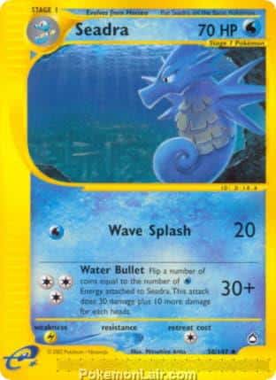 2003 Pokemon Trading Card Game Aquapolis Price List 58 Seadra