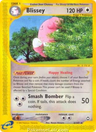 2003 Pokemon Trading Card Game Aquapolis Price List 6 Blissey