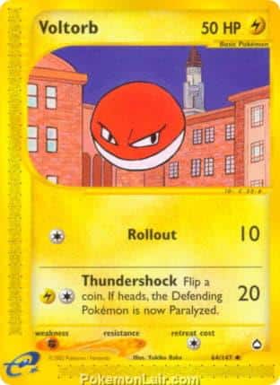 2003 Pokemon Trading Card Game Aquapolis Price List 64 Voltorb