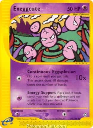 2003 Pokemon Trading Card Game Aquapolis Price List 77 Exeggcute