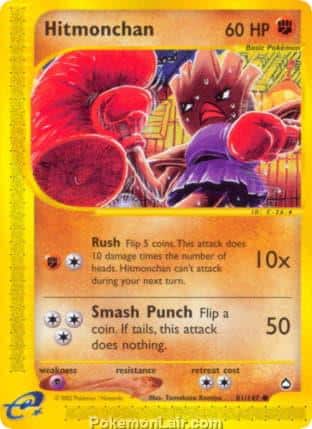 2003 Pokemon Trading Card Game Aquapolis Price List 81 Hitmonchan