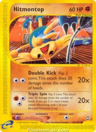 2003 Pokemon Trading Card Game Aquapolis Price List 82 Hitmontop