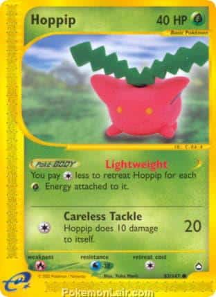2003 Pokemon Trading Card Game Aquapolis Price List 83 Hoppip