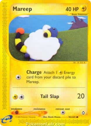 2003 Pokemon Trading Card Game Aquapolis Price List 93 Mareep