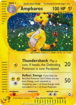 2003 Pokemon Trading Card Game Aquapolis Price List H1 Ampharos