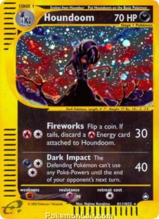 2003 Pokemon Trading Card Game Aquapolis Price List H11 Houndoom