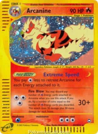 2003 Pokemon Trading Card Game Aquapolis Price List H2 Arcanaine