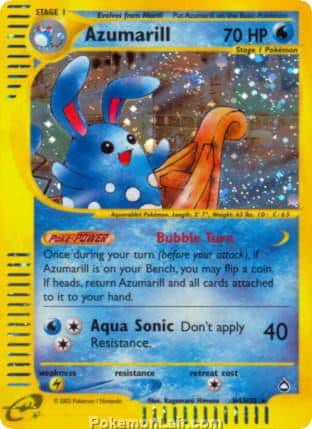 2003 Pokemon Trading Card Game Aquapolis Price List H4 Azumarill
