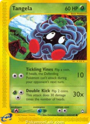 2003 Pokemon Trading Card Game Aquapolis Set 112 Tangela