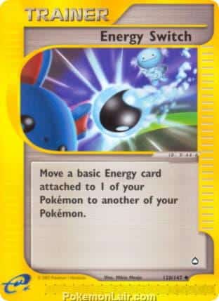 2003 Pokemon Trading Card Game Aquapolis Set 120 Energy Switch