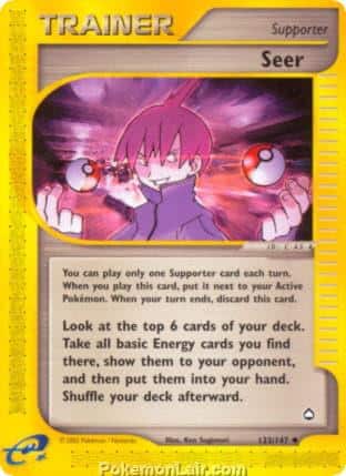 2003 Pokemon Trading Card Game Aquapolis Set 133 Seer