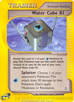 2003 Pokemon Trading Card Game Aquapolis Set 140 Water Cube 01