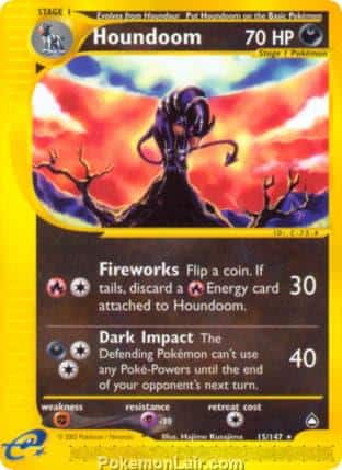 2003 Pokemon Trading Card Game Aquapolis Set 15 Houndoom