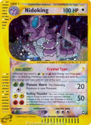 2003 Pokemon Trading Card Game Aquapolis Set 150 Nidoking