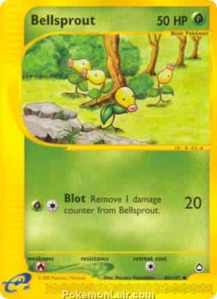 2003 Pokemon Trading Card Game Aquapolis Set 45 Bellsprout