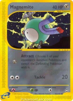 2003 Pokemon Trading Card Game Aquapolis Set 52 Magnemite