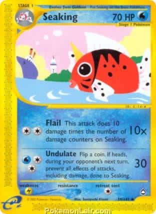 2003 Pokemon Trading Card Game Aquapolis Set 59 Seaking