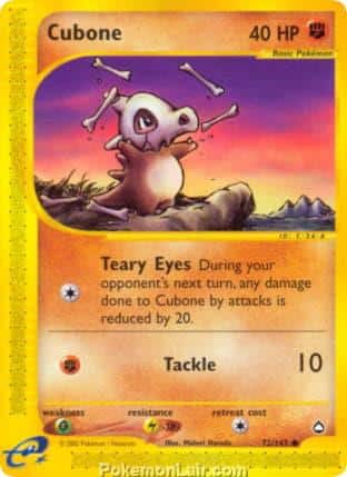 2003 Pokemon Trading Card Game Aquapolis Set 72 Cubone