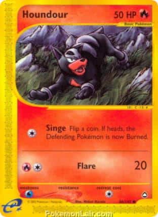 2003 Pokemon Trading Card Game Aquapolis Set 86 Houndour