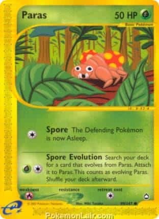 2003 Pokemon Trading Card Game Aquapolis Set 99 Paras