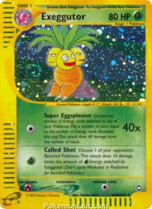 2003 Pokemon Trading Card Game Aquapolis Set H10 Exeggutor