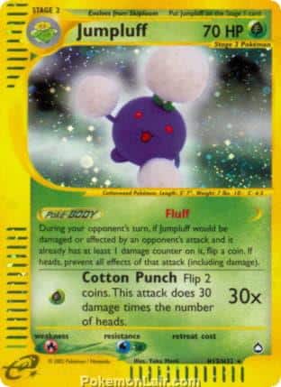 2003 Pokemon Trading Card Game Aquapolis Set H13 Jumpluff