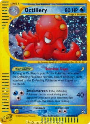 2003 Pokemon Trading Card Game Aquapolis Set H20 Octillery