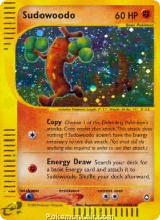 2003 Pokemon Trading Card Game Aquapolis Set H24 Sudowoodo