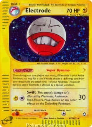 2003 Pokemon Trading Card Game Aquapolis Set H7 Electrode